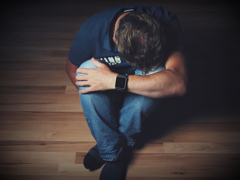 Man looking sad